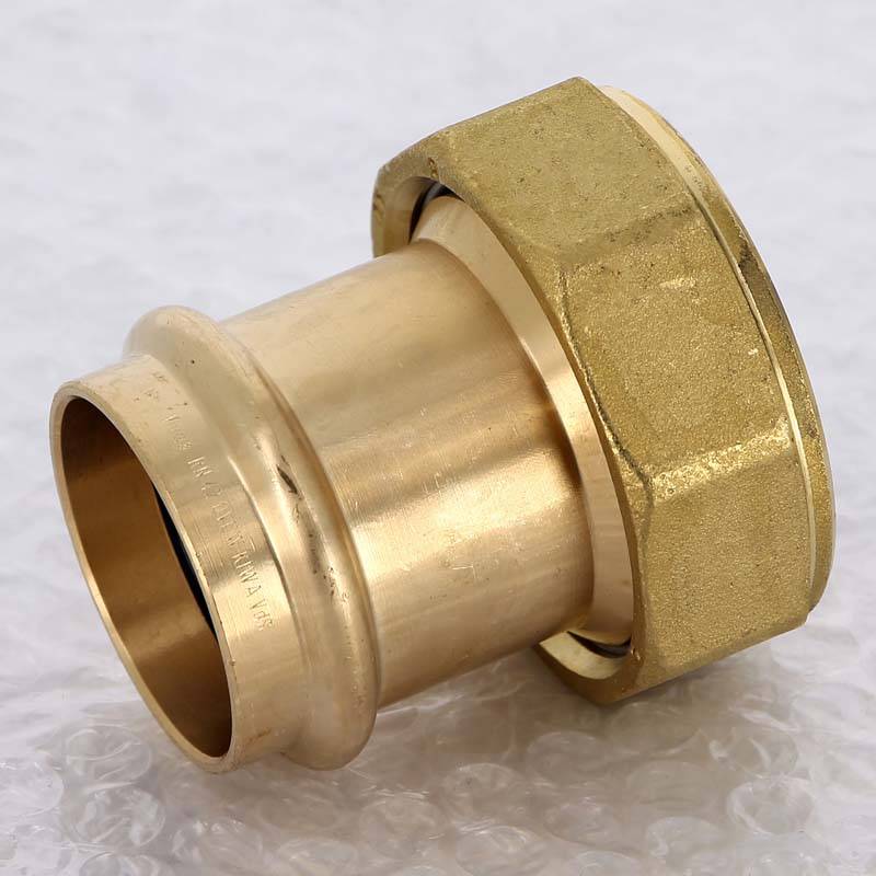 Муфта пресс с накидной гайкой Viega Sanpress 42x2 бронза 305031