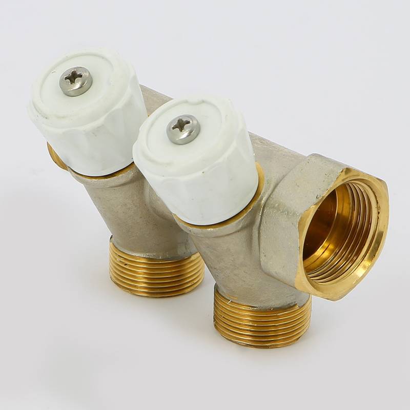 Коллектор с вентилями Emmeti 3/4 2 выхода M24x19 36 мм 01307260