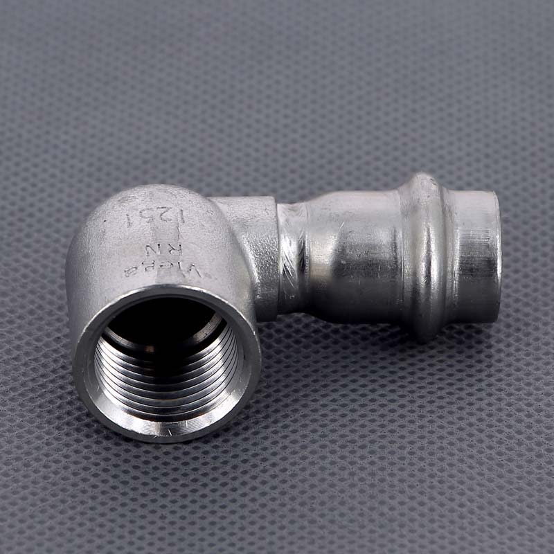 Угол 90° пресс-В компактный нержавеющая сталь Viega Sanpress Inox 15х1/2 436971