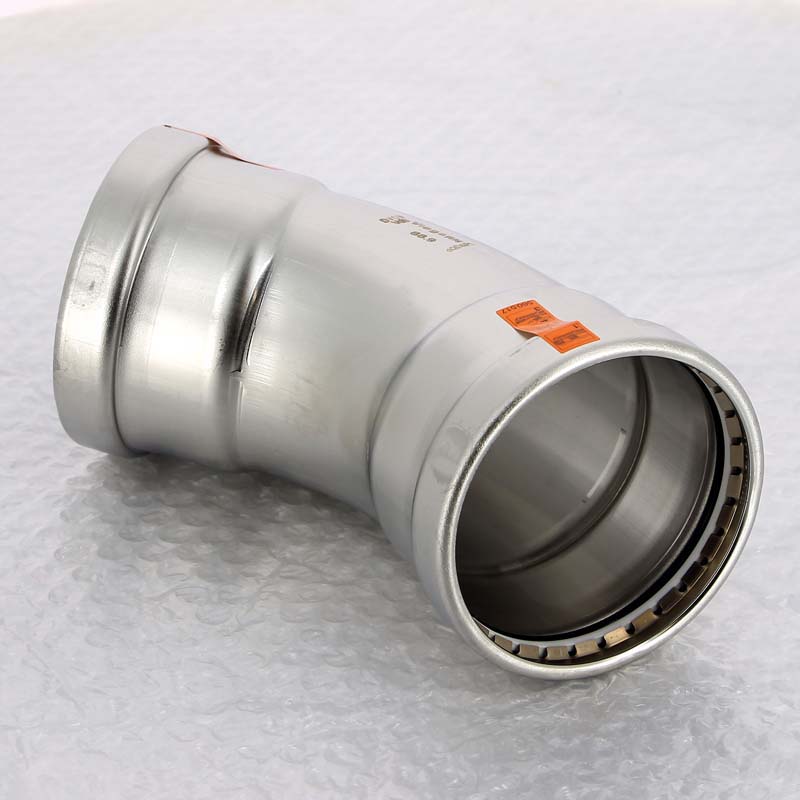 Угольник пресс 45° Viega Sanpress Inox XL 88.9 мм нержавеющая сталь 482664