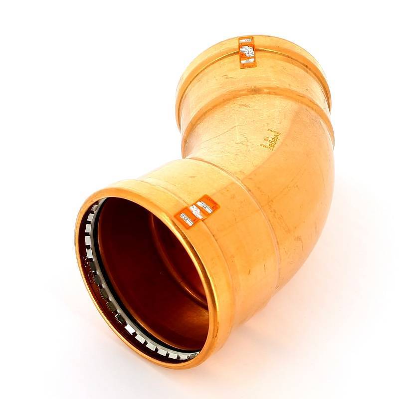 Угол пресс 45° Viega Profipress 108 мм медь 476922