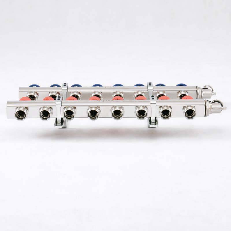 Коллекторная группа с балансировочными и термостатическими вентилями UNI-FITT 1x3/4 EK 8 выходов 441E4308