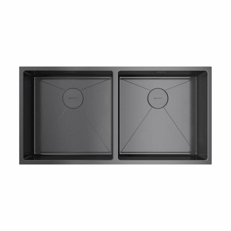 Кухонная мойка OMOIKIRI TAKI 86-2 865x440 мм 2 чаши вороненая сталь 4993793