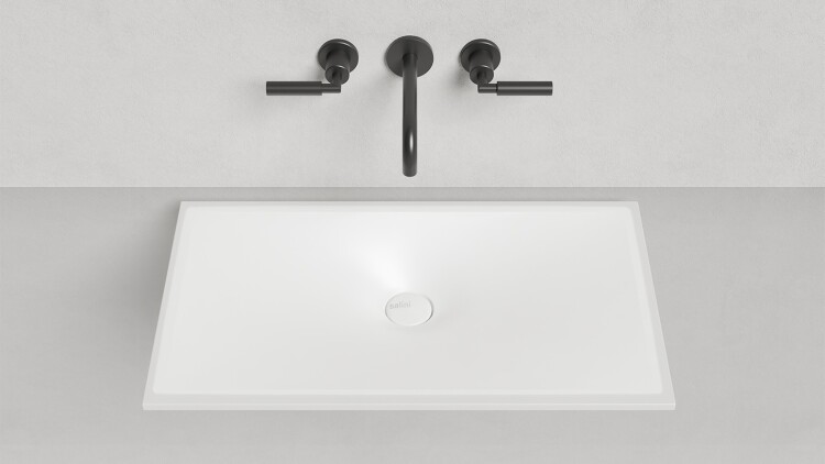 Раковина накладная Salini Marea 700х400х120 мм белый матовый 1802213M