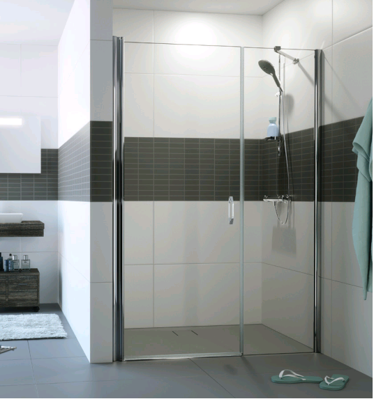 Душевая дверь HÜPPE Design 1200x2000 мм маятниковая серебро с ярким блеском прозрачное стекло 21H0181200927000