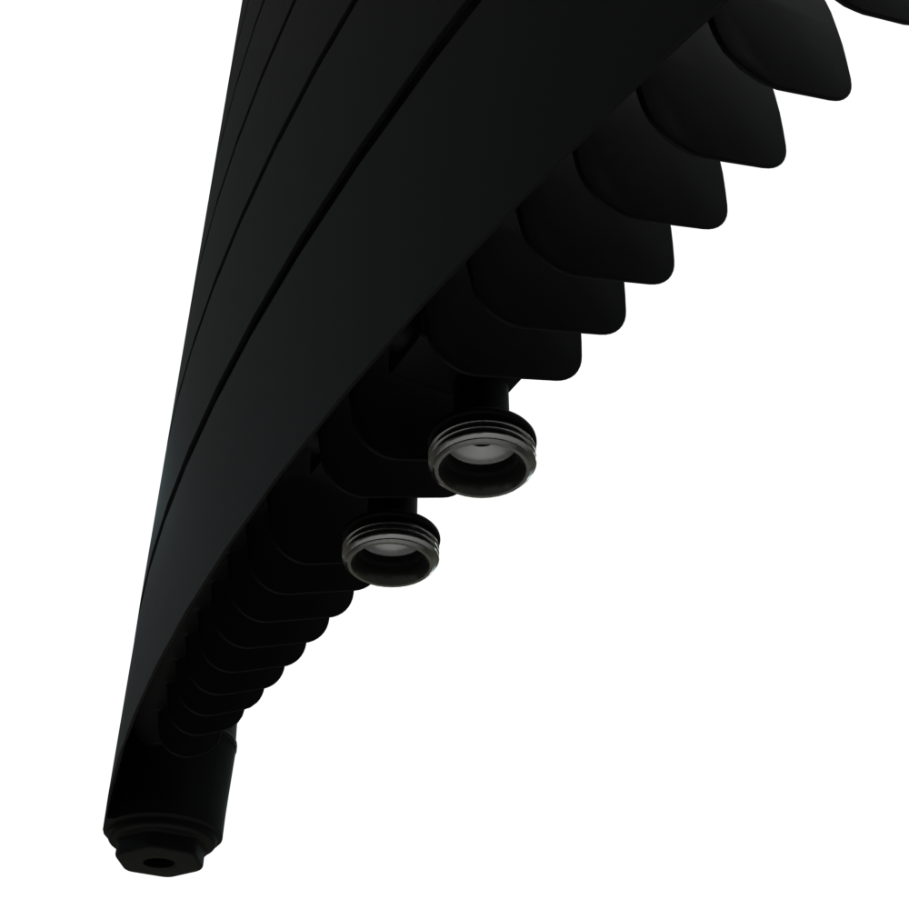 Радиатор биметаллический RIFAR CONVEX Ventil 500 18 секций нижнее подключение антрацит 11653