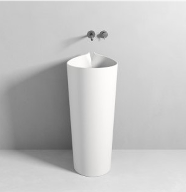 Раковина Rexa Smoking напольная 420x440x900 мм Corian Glacier White LSMP424401C01