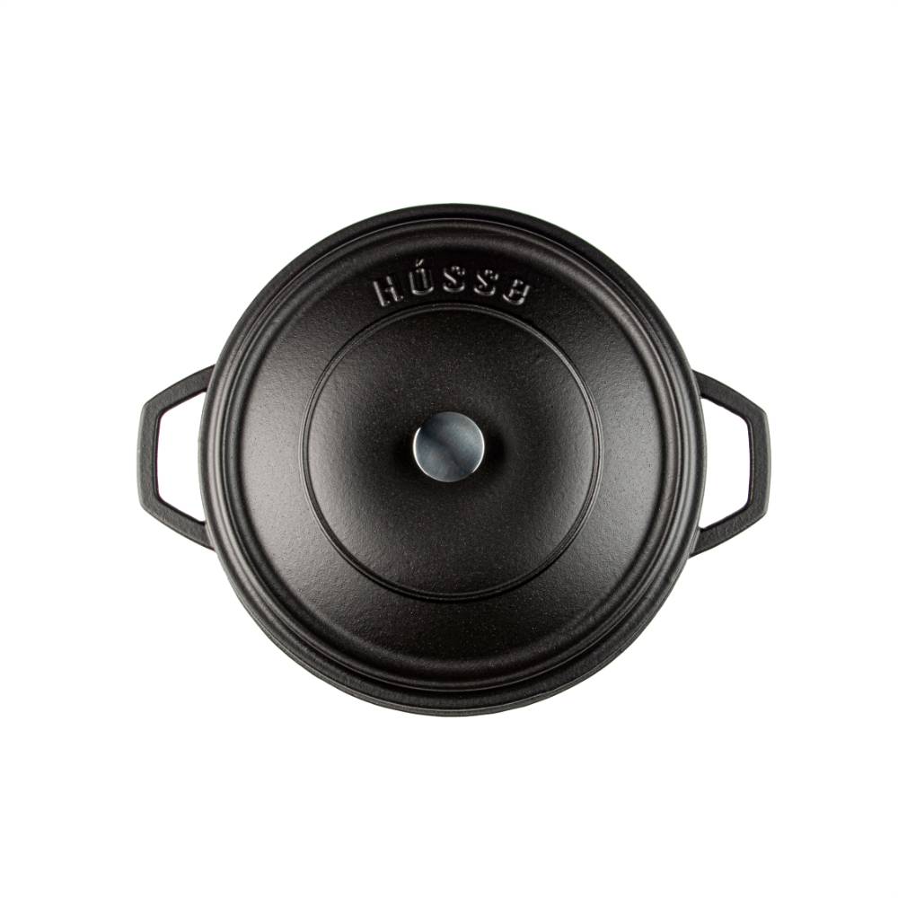 Кастрюля низкая Hascevher Y KT 28 см черная матовая A890028