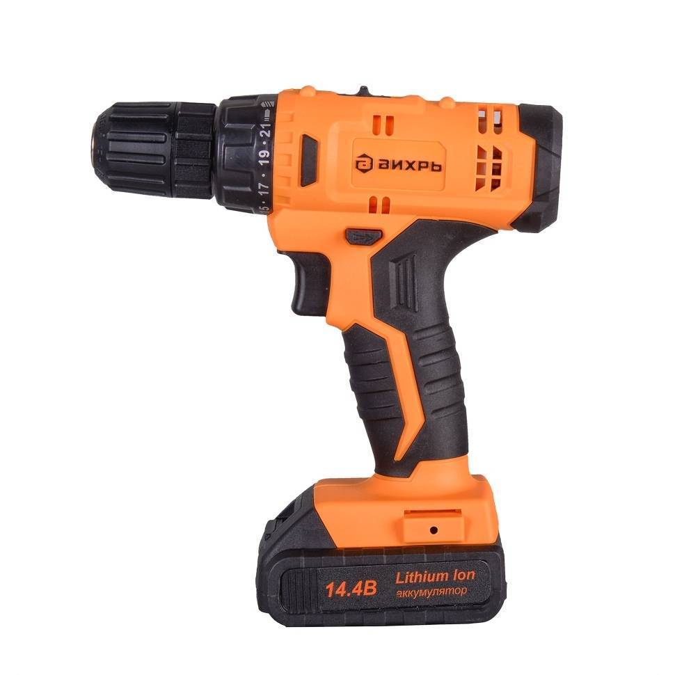Аккумуляторная дрель-шуруповерт Вихрь ДА-14Л-2КА 14.4 В 1.5 Ач 2 АКБ кейс ДА-14Л-2КА