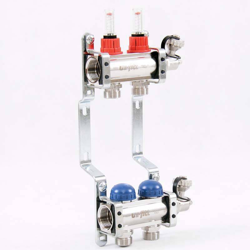 Коллекторная группа Uni-Fitt серия E 1x3/4 EK 2 выхода с расходомерами 440E4302