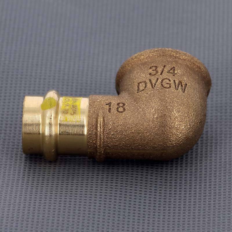 Угол 90° пресс-В бронзовый Viega Profipress G 18х3/4 345853