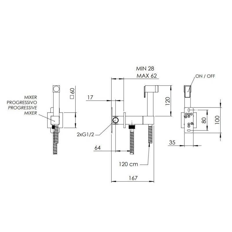Душ гигиенический Remer Absolute хром Q64