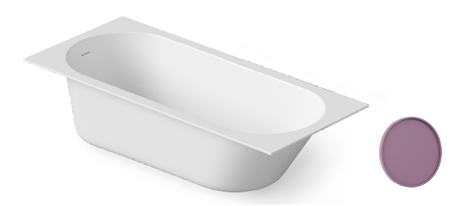 Ванна DEA Design Ease 1800x800 мм встраиваемая цвет Lavender DD867618008