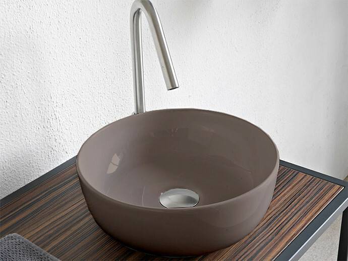 Раковина накладная Scarabeo Glam 330x330x125 мм без отверстия Sand 1808/52