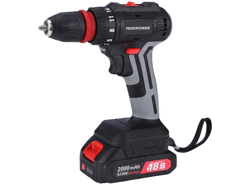 Аккумуляторная дрель-шуруповерт ProfiPower DFRCN-18BT 18 В съемный патрон DFRCN-18BT