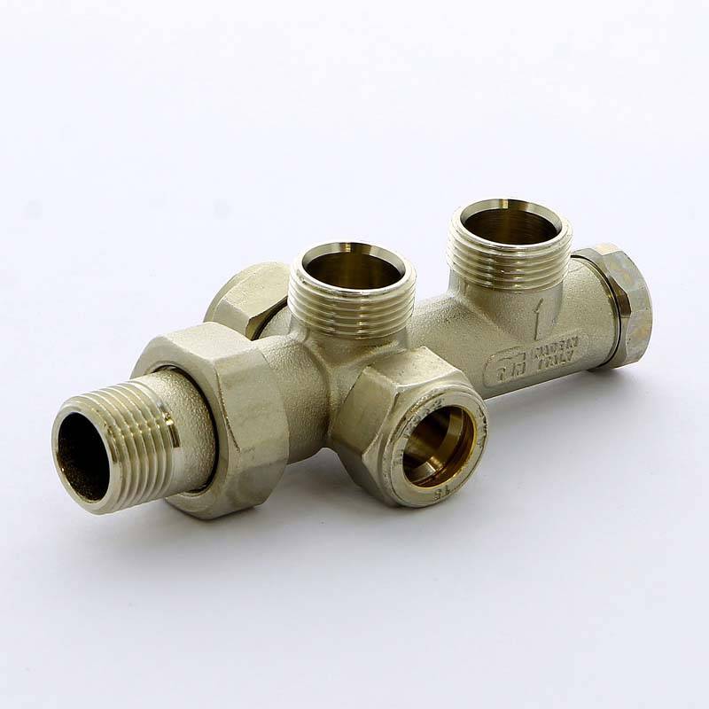 Узел радиаторный Tiemme 1/2 - M24x19 для двухтрубных систем разводка в стену 3370006