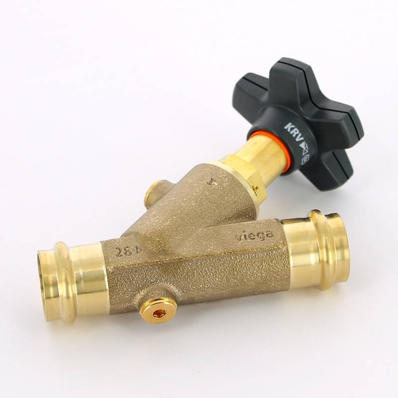 Вентиль комбинированный бронзовый Viega Easytop Basic CRV 28 мм 757229