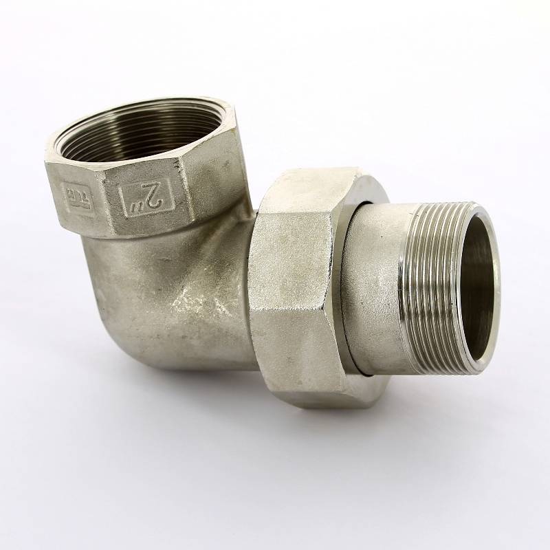 Разъемное соединение Tiemme 2 НВ угловое никелированное с прокладкой O-ring 1500543