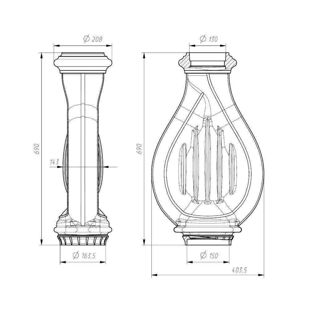 Конвектор для печи PROMETALL Лира 150М-130М черный 00-00000683