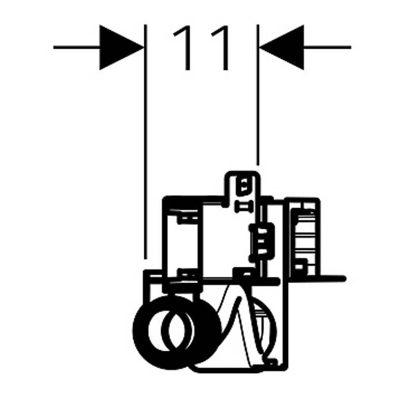 Монтажный элемент Geberit GIS для душа водоотвод в стене стяжка 90-200 мм 461.734.00.1