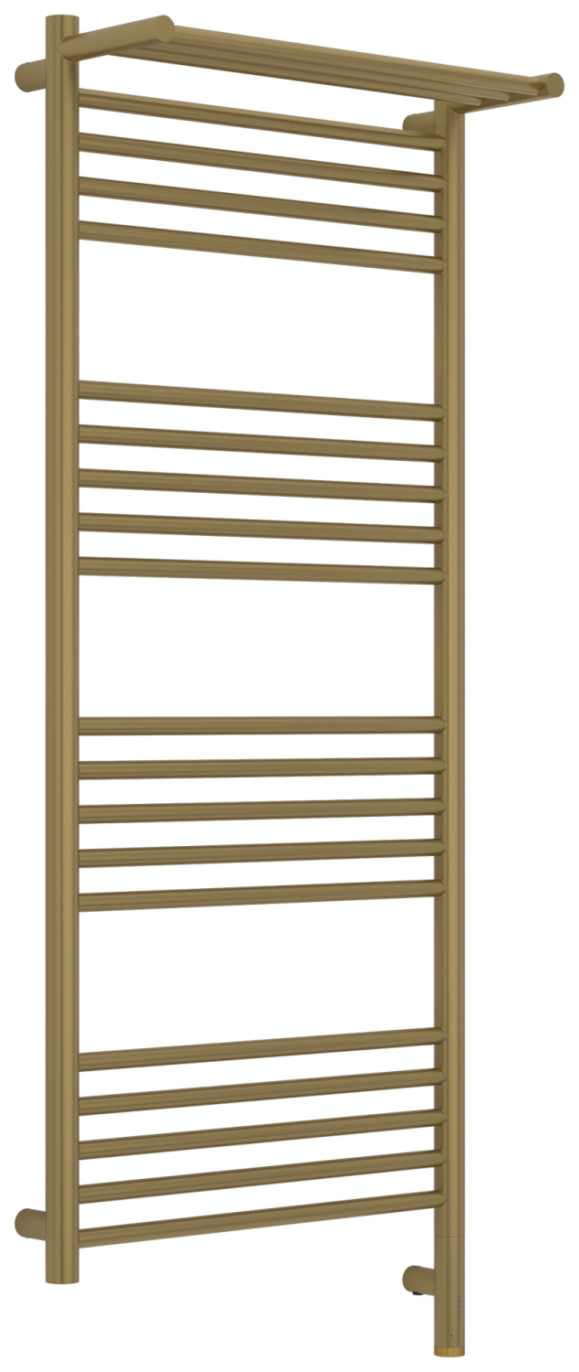 Полотенцесушитель электрический Сунержа Богема 3.1 с 1 полкой 50х120 см правое подключение золотой шёлк матовый 32-6007-1250