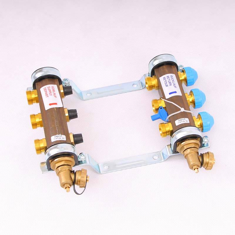 Коллекторная группа Watts HKV 1x3/4 EK 3 выхода с вентилями 10004174