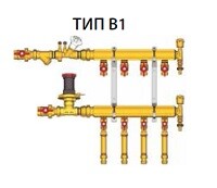 Узел коллекторный этажный Giacomini тип В-1 3/4 x 1/2 на 3 отвода GE553Y003