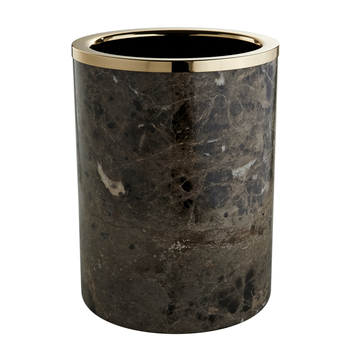 Урна 3SC Palace 200x200x280 мм мрамор Emperador Dark/золото PA65AEMGD