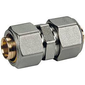 Муфта равнопроходная Sanline 20x2.0 мм латунь хромированная цанговая R560MX057