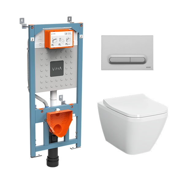 Унитаз подвесной VitrA Integra Square 365x545 мм белый 9856B0037206