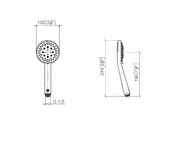 Ручной душ Dornbracht FlowReduce 100 мм 3 режима хром 28018979-00