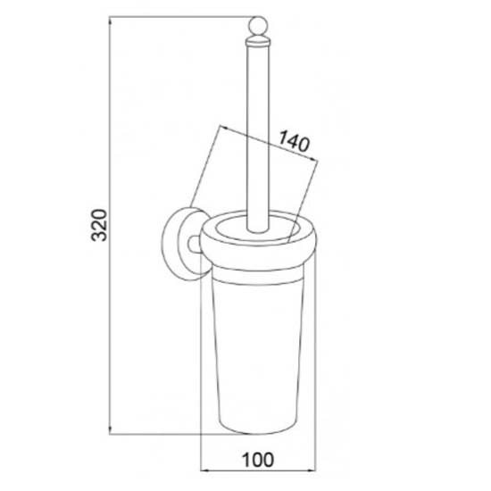 Ершик для унитаза Boheme Vogue подвесной хром 10144