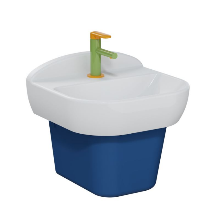 Раковина VitrA Sento Kids 450 мм с отверстием для смесителя белая 7350B0030041