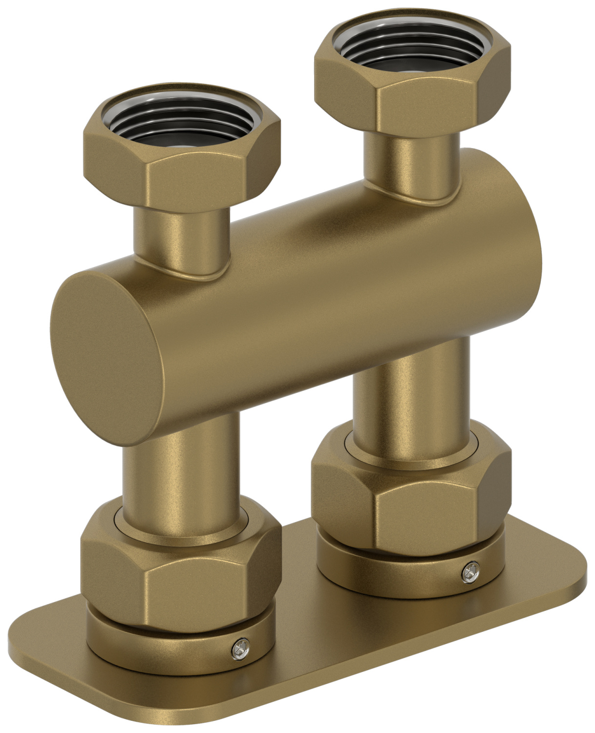 Узел прямого подключения Сунержа EU50 2 x НГ G 3/4 / 2 x НГ G 3/4 золотой шёлк матовый 32-1539-3434