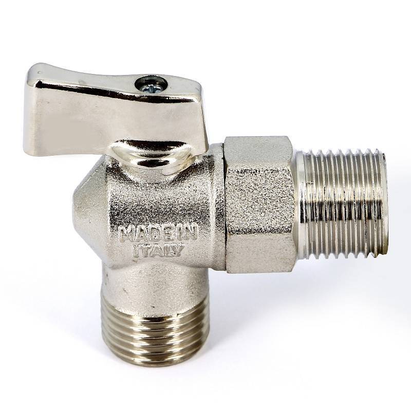 Кран шаровой Uni-Fitt 1/2 НН угловой для подключения бачков и смесителей 180N2000