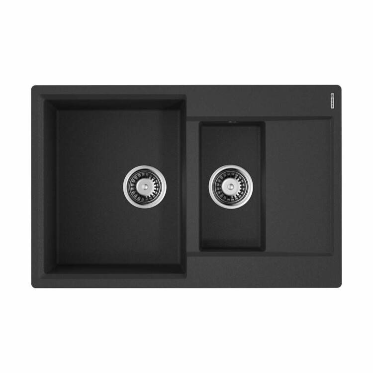 Кухонная мойка OMOIKIRI Daisen 780x510 мм 2 чаши черный 4993334