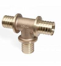 Тройник равнопроходной REHAU RAUTITAN RX+ 50 мм бронза 14562801001