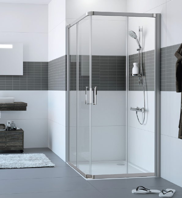 Душевое ограждение Huppe Design Pure прямоугольное 900x1100x2000 мм, матовое серебро 21HL40999987700090011002000