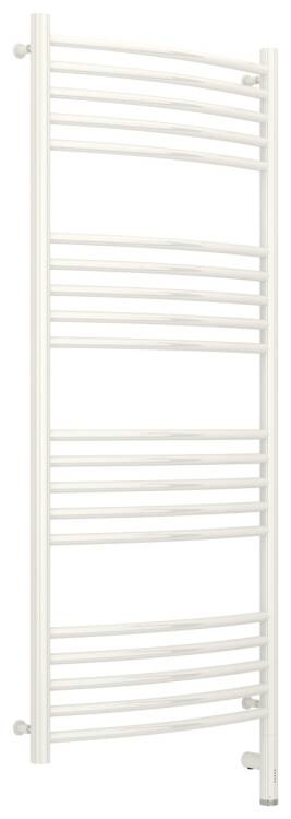 Полотенцесушитель электрический Сунержа Богема 3.0 выгнутая 1200x500 мм МЭМ нижнее справа белый 1258031250