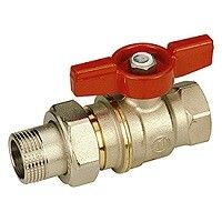 Кран шаровый Giacomini DADO с отводом 1/2x3/4 НВ бабочка R919X004