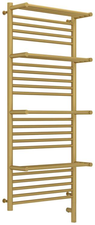 Полотенцесушитель электрический Сунержа Богема 3.0 с 4 полками 1200x500 мм МЭМ нижнее справа золото матовое 03258091250