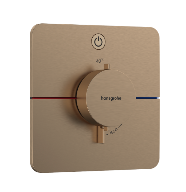 Термостат для душа скрытого монтажа Hansgrohe ShowerSelect Comfort Q на 1 потребитель шлифованная бронза 15581140