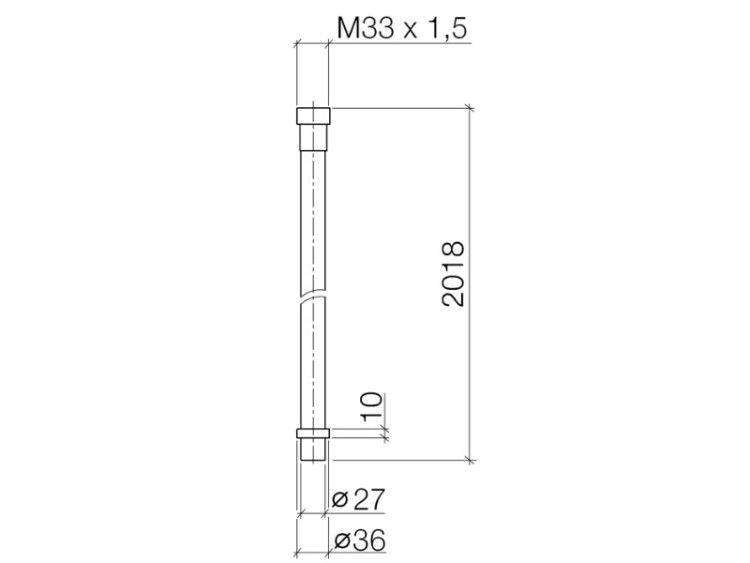 Шланг для обливания по Кнейпу Dornbracht Water Modules 2000 мм платина матовая 28285979-06