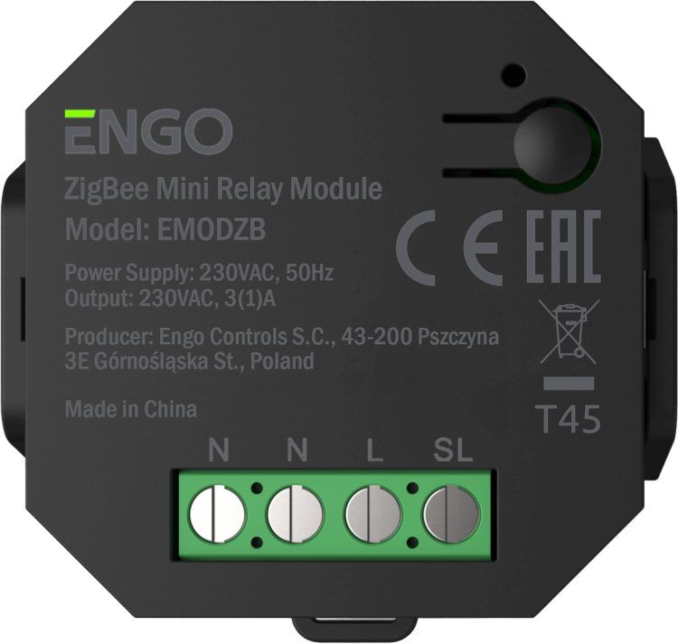 Реле ENGO EMODZB беспроводное ZigBee 230В EMODZB