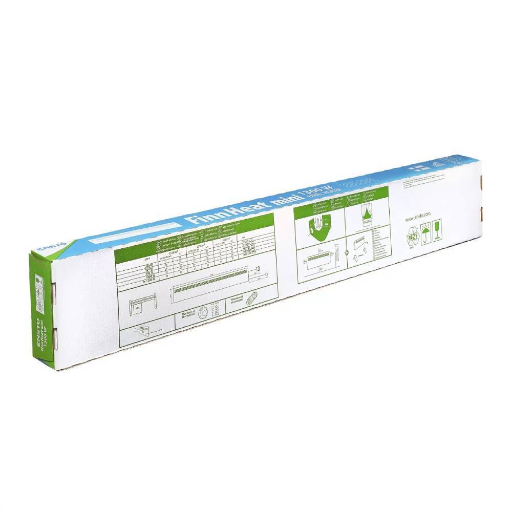 Конвектор электрический Ensto FinnHeat Mini Вт механический термостат EPHBMM13PR