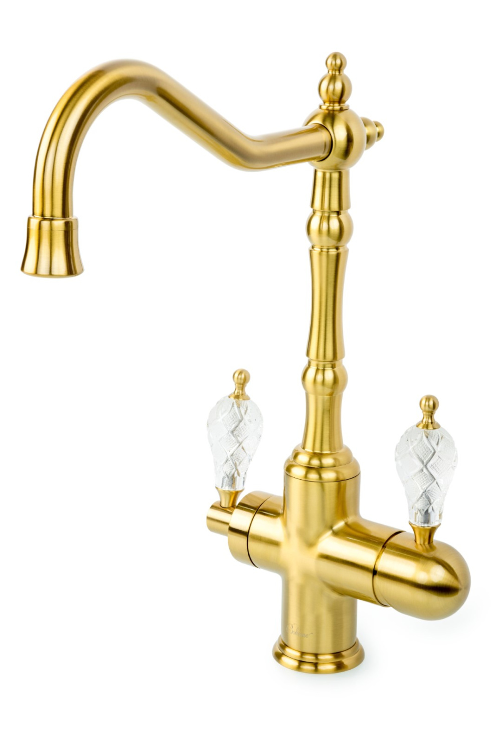 Смеситель для кухни Boheme Kitchen с подключением фильтра бронза 111-CRST