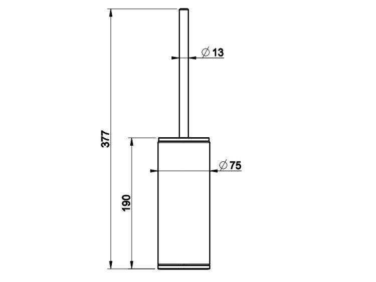 Ёршик напольный Gessi Inciso 75x75x377 мм цвет Copper Brushed PVD 58543708