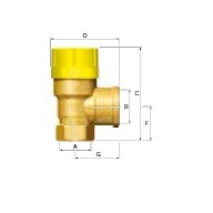 Клапан предохранительный Flamco Prescor Solar 1/2x3/4 6 бар 28311