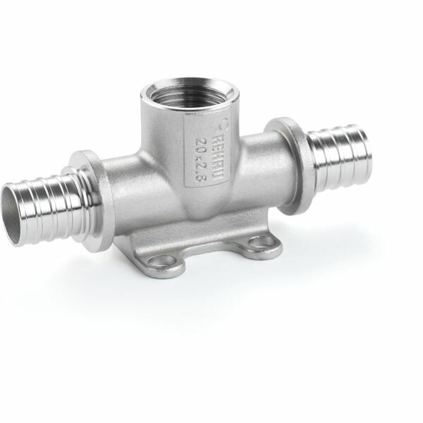 Тройник с внутренней резьбой REHAU RAUTITAN SX 20-1/2-20 нержавеющая сталь 11386121001