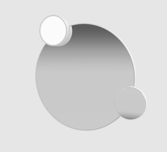 Зеркало круглое Alice Ceramica Lunaris 700х700 мм без подсветки белый матовый MSP70LUB